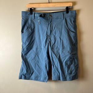 Prana Men's Stretch Zion Shorts Size Small Blue Teal Inseam 11.5 Hiking Gorpcore